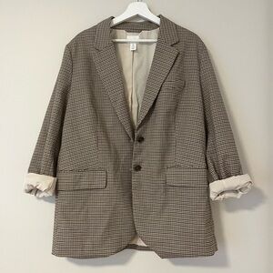 H&M Patterned Blazer - Oversized Fit Size L